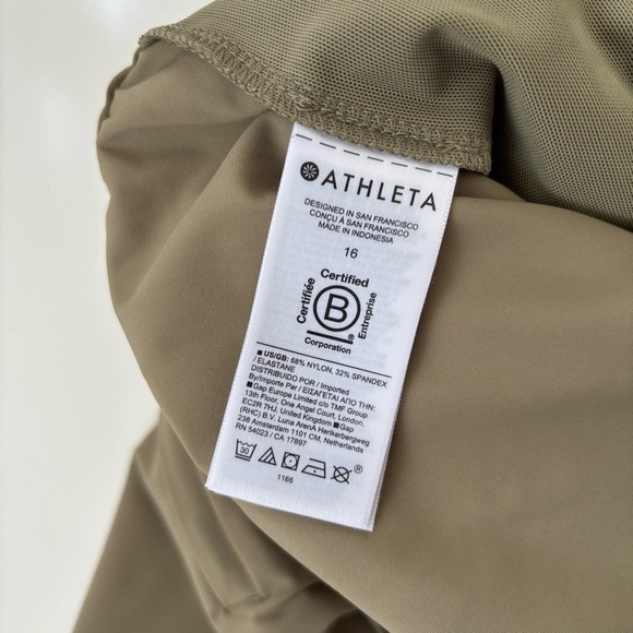 Athleta Women's Tan Pinnacle High Rise Trouser Wide Leg Size 16, New with tags! - Picture 9 of 13